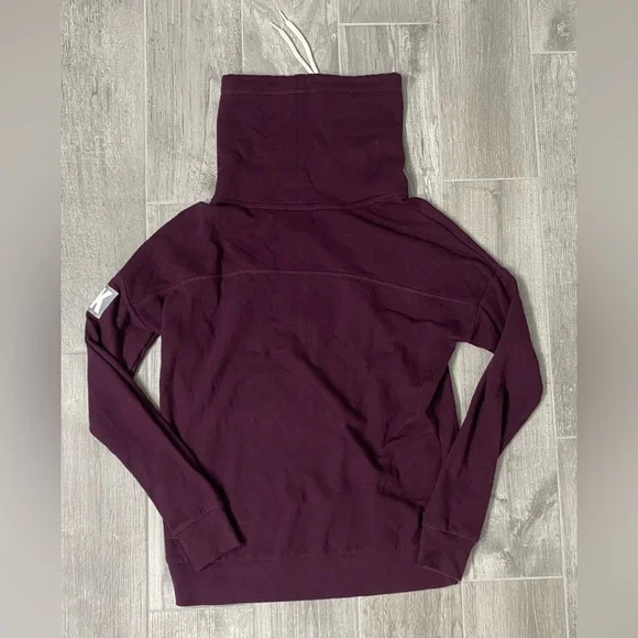 Victoria's Secret PINK cowl neck sweatshirt matching pants leopard print logo XS - Picture 4 of 16